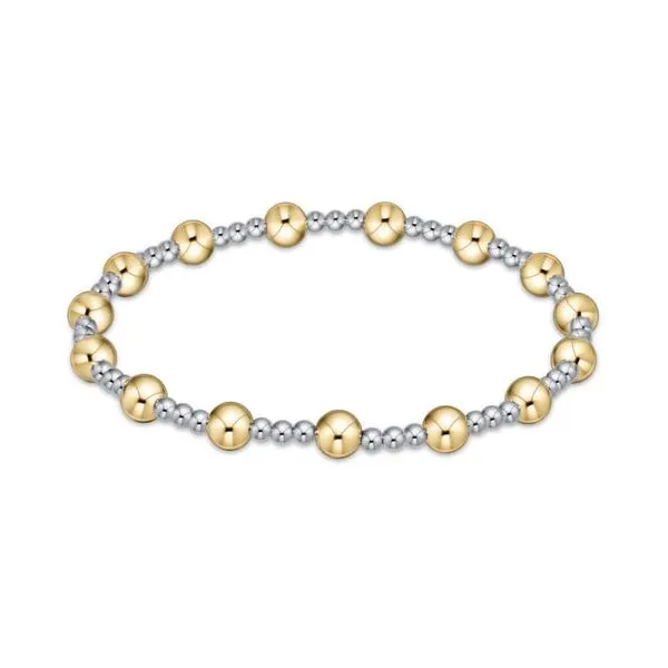 E NEWTON EXTENDS CLASSIC SINCERITY PATTERN 5MM BEAD BRACELET--MIXED METAL Puckett's Fine Jewelry Benton, KY