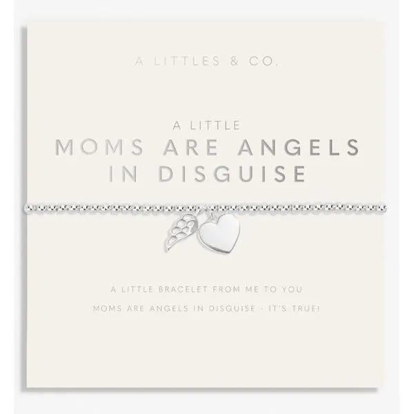 A LITTLE MOMS ARE ANGELS IN DISGUISE SILVER TONE STRETCH BRACELET Puckett's Fine Jewelry Benton, KY