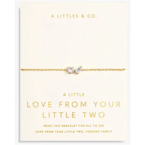 A LITTLE LOVE FROM YOUR LITTLE TWO, TWO STONE GOLD TONE BRACELET Puckett's Fine Jewelry Benton, KY