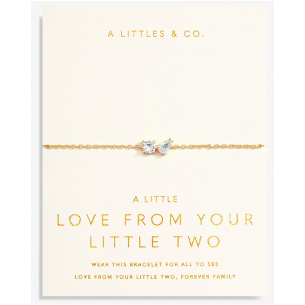 A LITTLE LOVE FROM YOUR LITTLE TWO, TWO STONE GOLD TONE BRACELET Puckett's Fine Jewelry Benton, KY