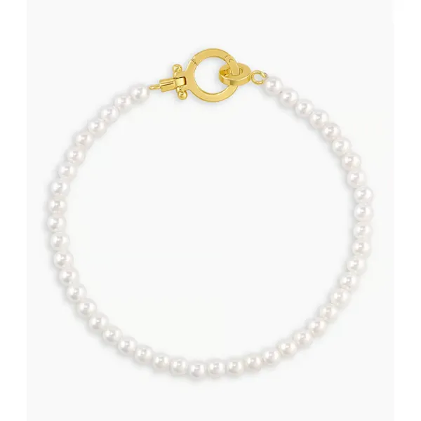 Gorjana Parker Pearl Bracelet, 18K Gold Plated Puckett's Fine Jewelry Benton, KY