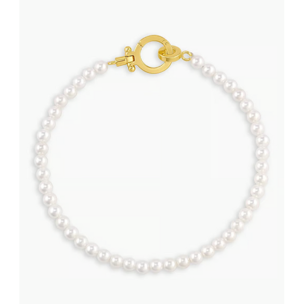 Gorjana Parker Pearl Bracelet, 18K Gold Plated Puckett's Fine Jewelry Benton, KY