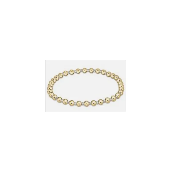 E NEWTON CLASSIC GRATEFUL PATTERN 4MM BEAD BRACELET--MIXED METAL Puckett's Fine Jewelry Benton, KY
