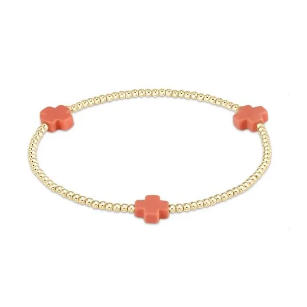 ENEWTON SIGNATURE CROSS GOLD, 2MM BEAD BRACELET, CORAL Puckett's Fine Jewelry Benton, KY