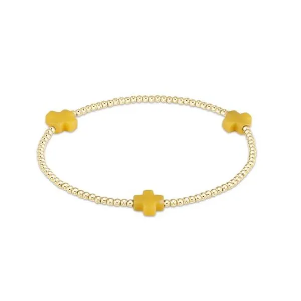ENEWTON SIGNATURE CROSS GOLD, 2MM BEAD BRACELET, CANARY YELLOW Puckett's Fine Jewelry Benton, KY