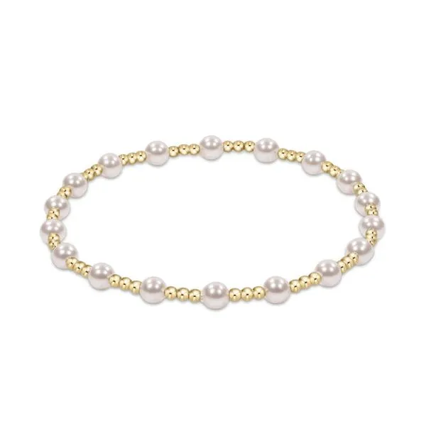 E NEWTON CLASSIC SINCERITY PATTERN 4MM BEAD BRACELET--PEARL Puckett's Fine Jewelry Benton, KY