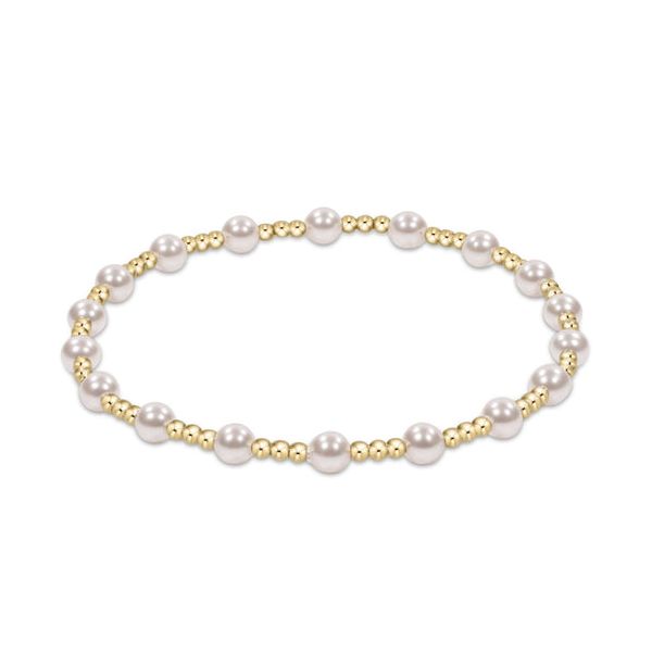 E NEWTON CLASSIC SINCERITY PATTERN 4MM BEAD BRACELET--PEARL Puckett's Fine Jewelry Benton, KY