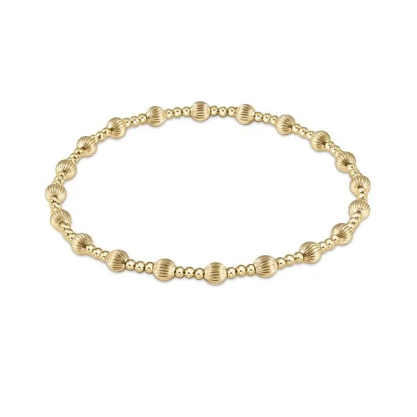 E NEWTON EXTENDS DIGNITY SINCERITY PATTERN 4MM BEAD BRACELET GOLD Puckett's Fine Jewelry Benton, KY