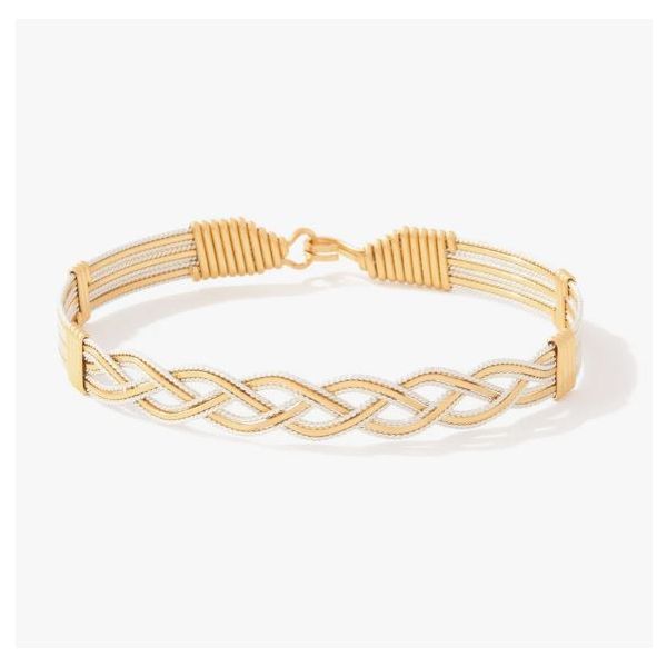 Ronaldo Through The Years Bracelet, Gold Artisan Wire With Silver Twist, 7" Puckett's Fine Jewelry Benton, KY