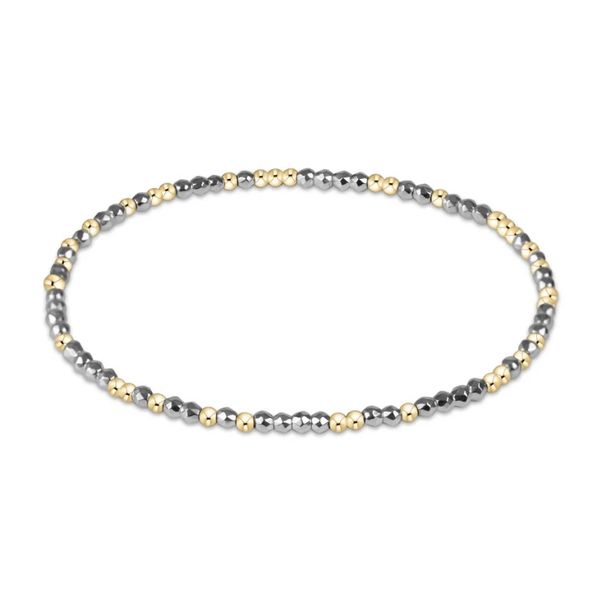 ENEWTON EXTENDS -- HOPE UNWRITTEN SILVER FACETED HEMATITE 2MM BEAD BRACELET Puckett's Fine Jewelry Benton, KY