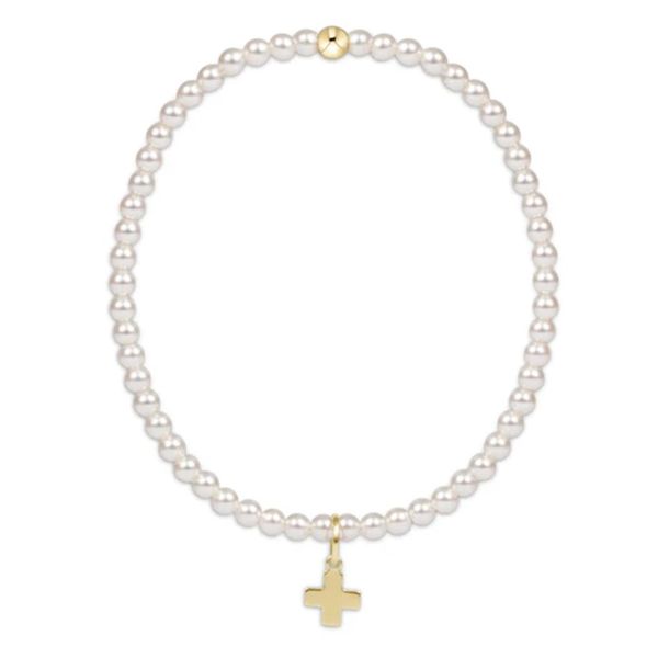 ENEWTON EXTENDS - CLASSIC PEARL 3MM BEAD BRACELET INSPIRE SMALL GOLD CHARM Puckett's Fine Jewelry Benton, KY