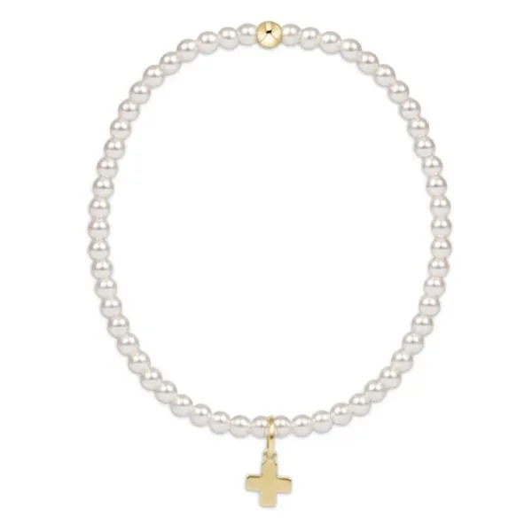 ENEWTON EXTENDS - CLASSIC PEARL 3MM BEAD BRACELET INSPIRE SMALL GOLD CHARM Puckett's Fine Jewelry Benton, KY