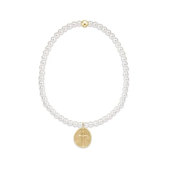 ENEWTON CLASSIC PEARL 3MM BEAD BRACELET - INSPIRE SMALL GOLD CHARM Puckett's Fine Jewelry Benton, KY