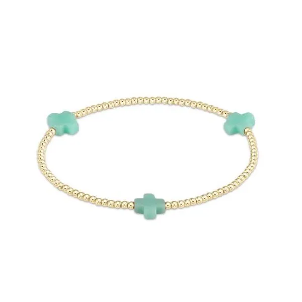ENEWTON SIGNATURE CROSS GOLD, 2MM BEAD BRACELET, MINT Puckett's Fine Jewelry Benton, KY
