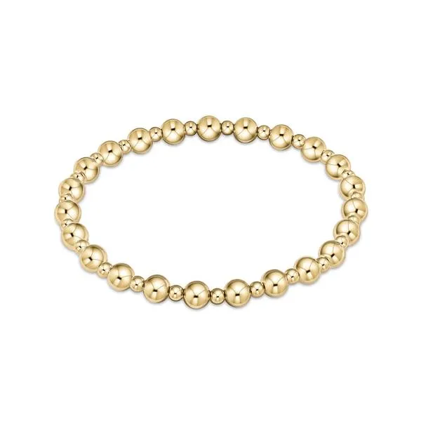 E NEWTON EXTENDS CLASSIC GRATEFUL PATTERN 5MM BEAD BRACELET - GOLD Puckett's Fine Jewelry Benton, KY