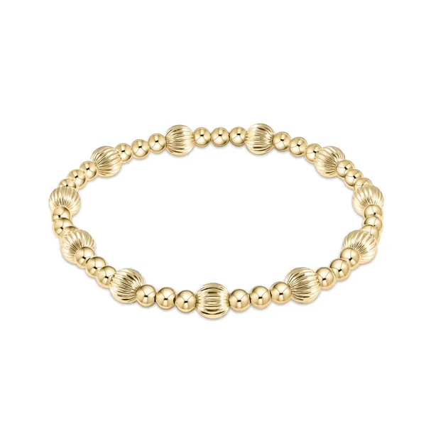 E NEWTON DIGNITY SERENITY PATTERN 6MM BEAD BRACELET--GOLD FILL Puckett's Fine Jewelry Benton, KY
