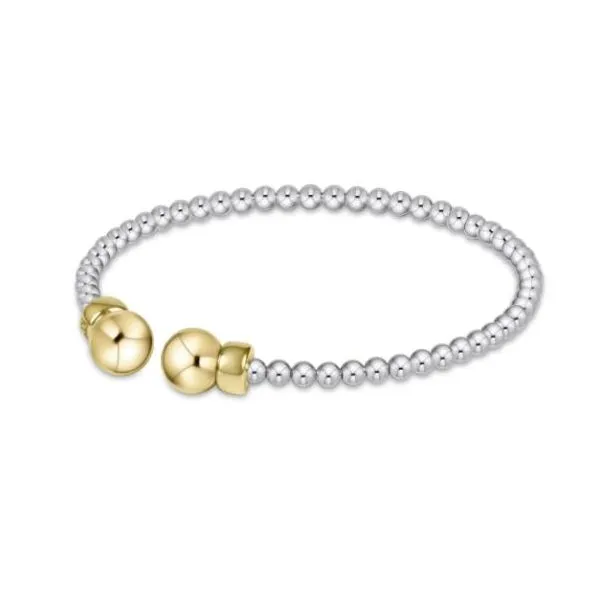 ENEWTON CLASSIC GOLD MIXED METAL 3MM BEAD CUFF- GOLD Puckett's Fine Jewelry Benton, KY