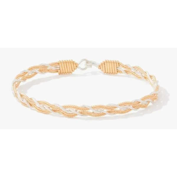 Ronaldo Kindred Spirits Bracelet, 14K Gold Filled Artisan Wire and Sterling Silver, 7