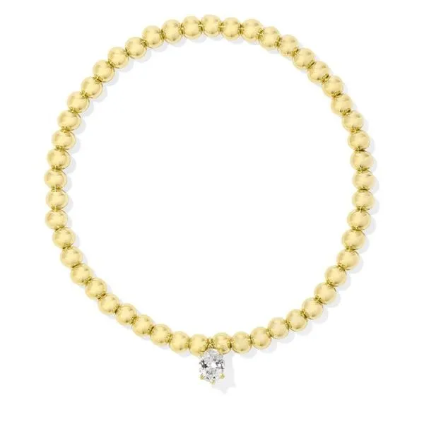 Kendra Scott Cailin Gold Tone Stretch Bracelet White Crystal Puckett's Fine Jewelry Benton, KY