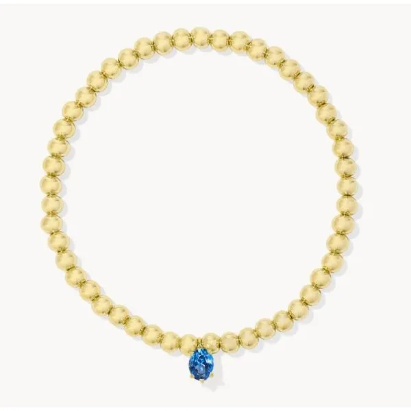 Kendra Scott Cailin Stretch Bracelet Gold Tone Blue Violet Crystal Puckett's Fine Jewelry Benton, KY