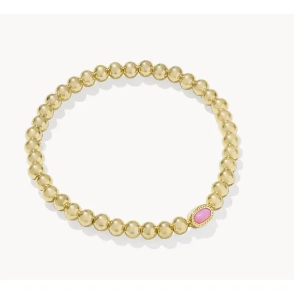 Kendra Scott Mini Elaina Stretch Bracelet Gold Carnation Opal Puckett's Fine Jewelry Benton, KY