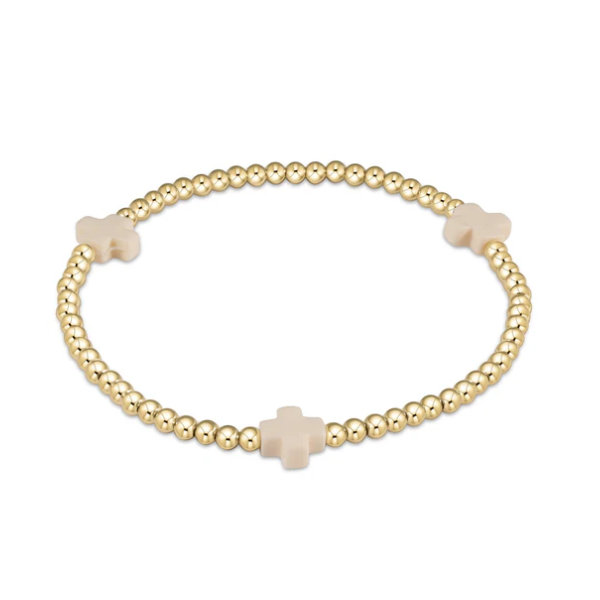 Enewton Signature Cross 3mm Bead Bracelet - Off White Puckett's Fine Jewelry Benton, KY