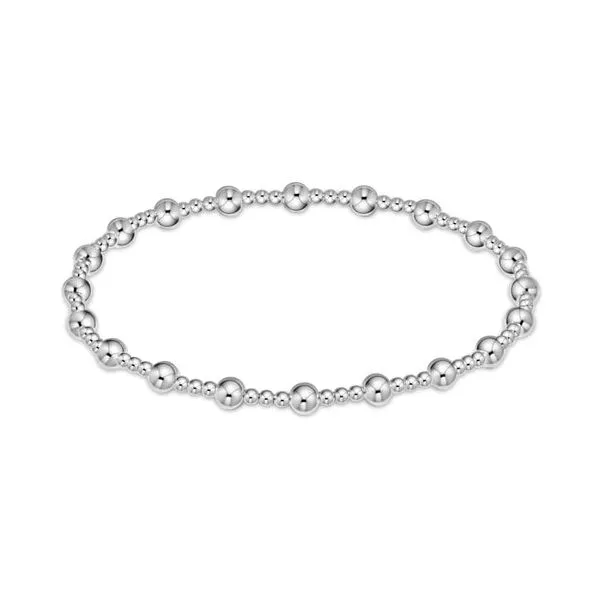 E NEWTON CLASSIC SINCERITY PATTERN 4MM BEAD BRACELET STERLING Puckett's Fine Jewelry Benton, KY