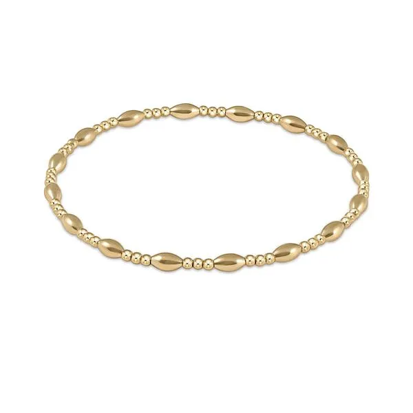 ENEWTON EXTENDS- HARMONY SINCERITY PATTERN 2MM BEAD BRACELET - GOLD Puckett's Fine Jewelry Benton, KY