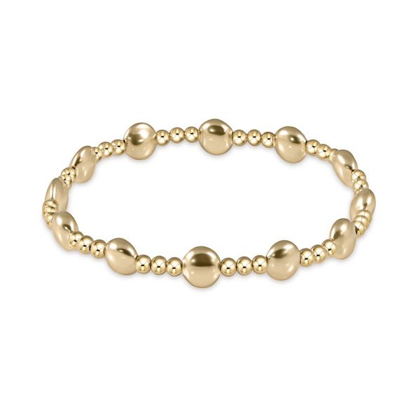 E NEWTON HONESTY GOLD SINCERITY PATTERN 6MM BEAD BRACELET Puckett's Fine Jewelry Benton, KY