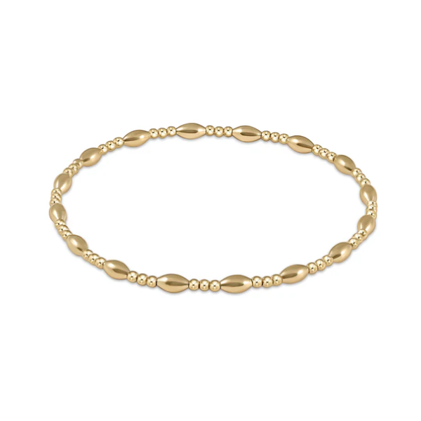 Eenwton Harmony Sincerity Pattern 2mm Bead Bracelet - Gold Puckett's Fine Jewelry Benton, KY