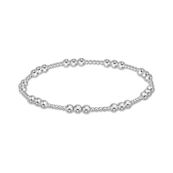 E NEWTON CLASSIC JOY PATTERN 4MM BEAD BRACELET - STERLING Puckett's Fine Jewelry Benton, KY