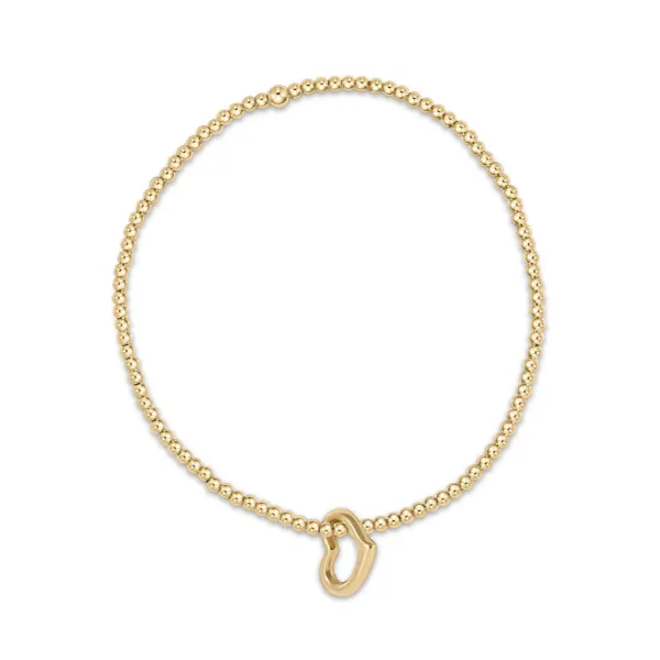 Enewton classic gold 2.5mm bead bracelet - love gold charm Puckett's Fine Jewelry Benton, KY
