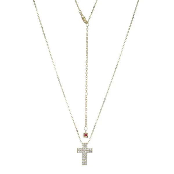 Elle Sterling Silver/Yellow Gold Plated Cross Necklace Puckett's Fine Jewelry Benton, KY
