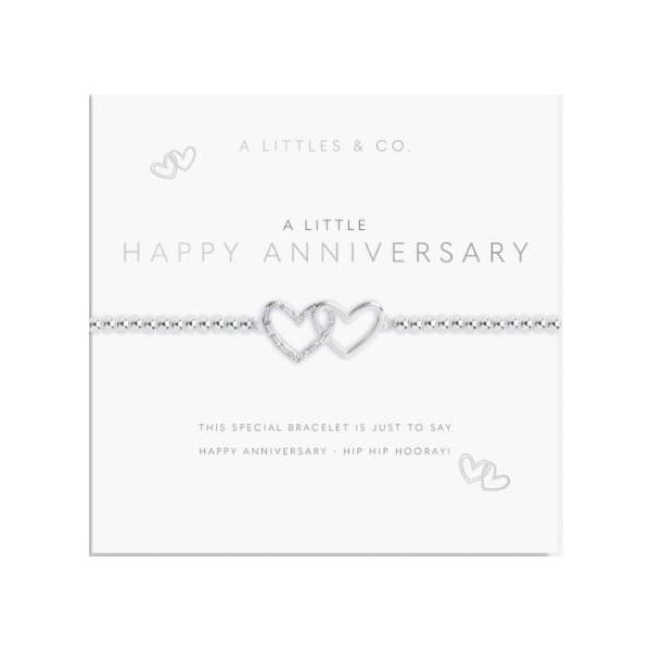 A LITTLE HAPPY ANNIVERSARY SILVER STRETCH BRACELET Puckett's Fine Jewelry Benton, KY