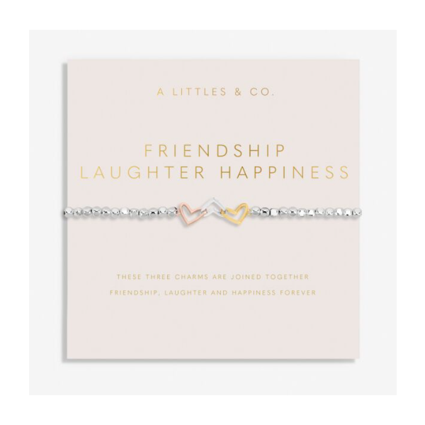 Katie Loxton Forever Yours 'Friendship Laughter Happiness' Trio Bracelet In Silver, Gold-Tone And Rose Gold-Tone Plating Puckett's Fine Jewelry Benton, KY