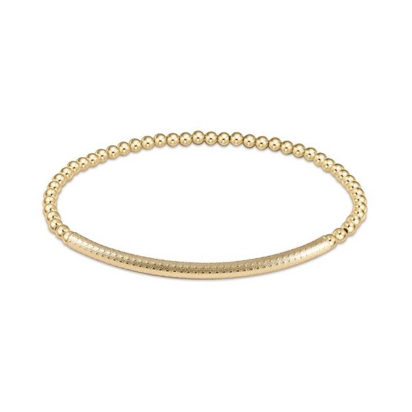 ENEWTON BLISS BAR TEXTURED GOLD 3MM BRACELET Puckett's Fine Jewelry Benton, KY