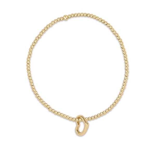ENEWTON CLASSIC GOLD 2.5MM BRACELET, LOVE GOLD CHARM Puckett's Fine Jewelry Benton, KY