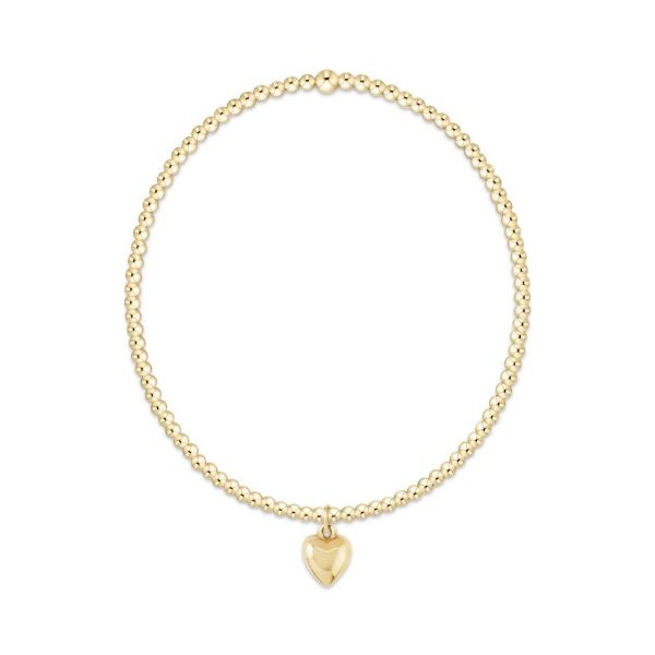 ENEWTON CLASIC GOLD 2MM BRACELET - LOVE PLUSH SMALL GOLD CHARM Puckett's Fine Jewelry Benton, KY