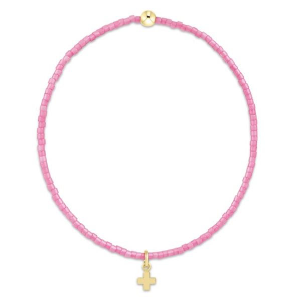 ENEWTON HOPE CLASSIC BUBBLEGUM BRACELET - SIGNATURE GOLD CROSS SMALL GOLD CHARM Puckett's Fine Jewelry Benton, KY