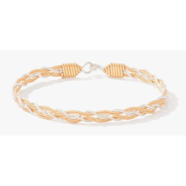 Ronaldo Kindred Spirits Bracelet, 14K Gold Filled Artisan Wire and Sterling Silver, 7
