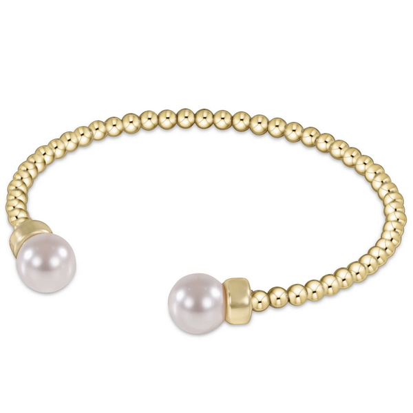 ENEWTON CLASSIC GOLD 3MM BEAD CUFF- PEARL Puckett's Fine Jewelry Benton, KY