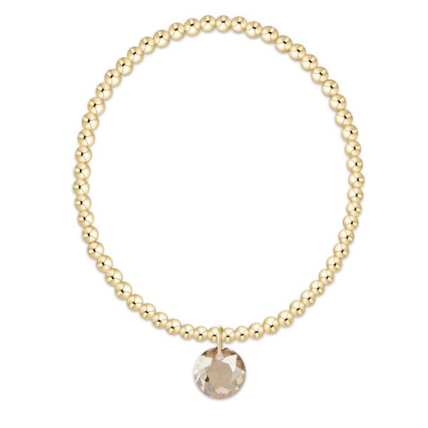 Enewton classic gold 3mm bracelet - reflection charm - November Puckett's Fine Jewelry Benton, KY
