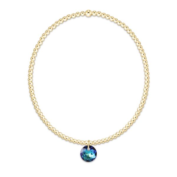 Enewton classic gold 2mm bracelet - reflection small charm - December Puckett's Fine Jewelry Benton, KY