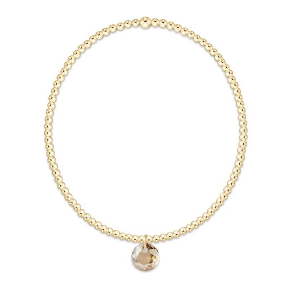 Enewton classic gold 2mm bracelet - reflection small charm - November Puckett's Fine Jewelry Benton, KY