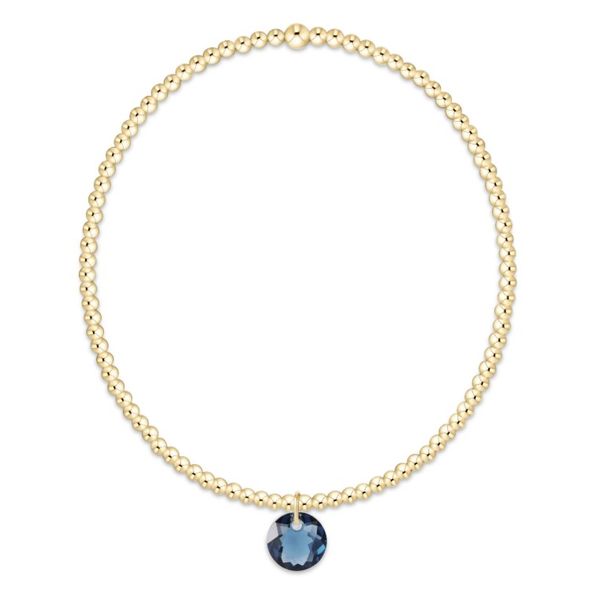 Enewton classic gold 2mm bracelet - reflection small charm - September Puckett's Fine Jewelry Benton, KY