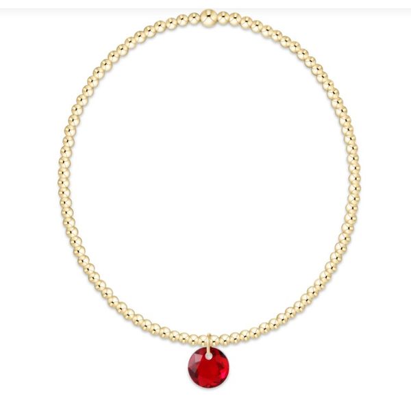 Enewton classic gold 2mm bracelet - reflection small charm - january Puckett's Fine Jewelry Benton, KY