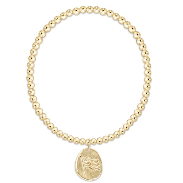classic gold 3mm bracelet - inspire america gold disc Puckett's Fine Jewelry Benton, KY