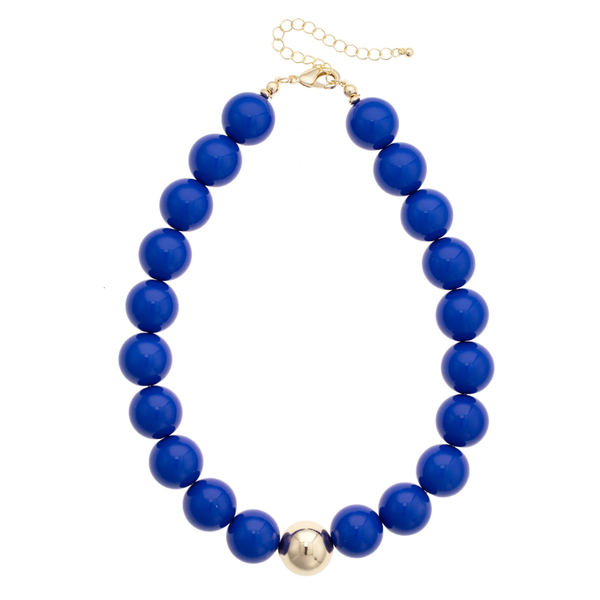 Canvas Style Marjorie 20mm Beaded Stretch Bracelet in Blue Puckett's Fine Jewelry Benton, KY
