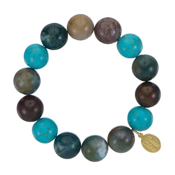 Susan Shaw 14mm Multi-Color Beaded Stretch Bracelet Puckett's Fine Jewelry Benton, KY