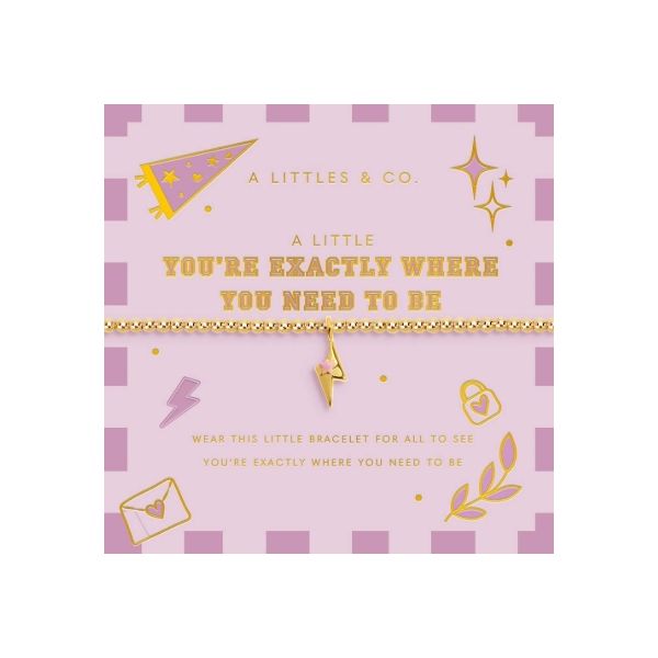 Sorority A Little 'You're Exactly Where You Need To Be' Bracelet In Gold-Tone Plating Puckett's Fine Jewelry Benton, KY